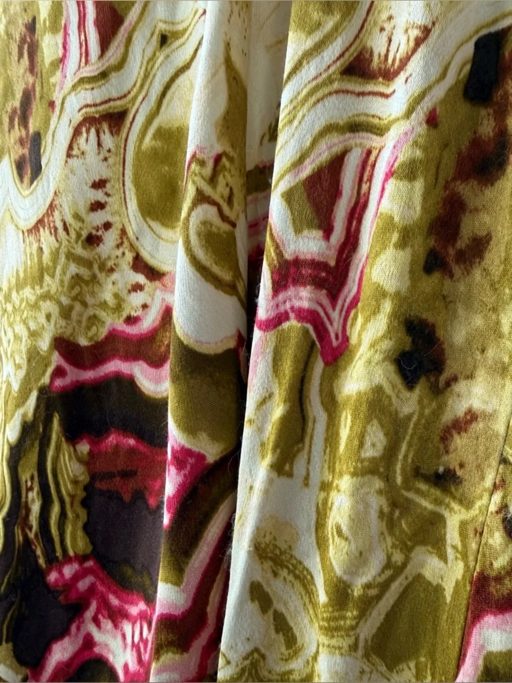 By Anthropologie Flounced Skirt in Green Pattern - Picture 5 of 8